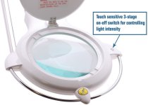 26508-LDV ProVue Touch White & UV LED Magnifying Lamp