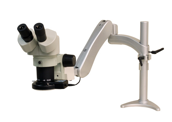 NSW-30 Stereo Binocular Microscope on LW Stand & LED Ring Light Part# 26800B-373-1