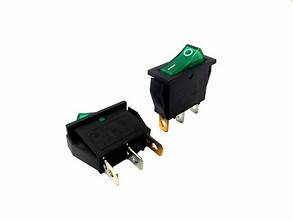 Green Rocker Switch, On/Off Standard Part# 8100-0300