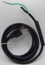 Power cord: 3 prong NEMA plug on flat black power cord with connectors for heater head 110V Part# 6700-4000