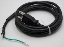 Power cord: 3 prong NEMA plug on flat black power cord with connectors for heater head 110V Part# 6700-4000